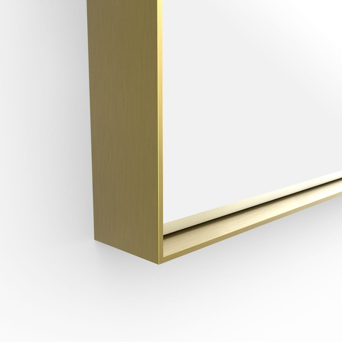 Newington Rectangular Mirror 120 Brushed Brass - 120x70cm
