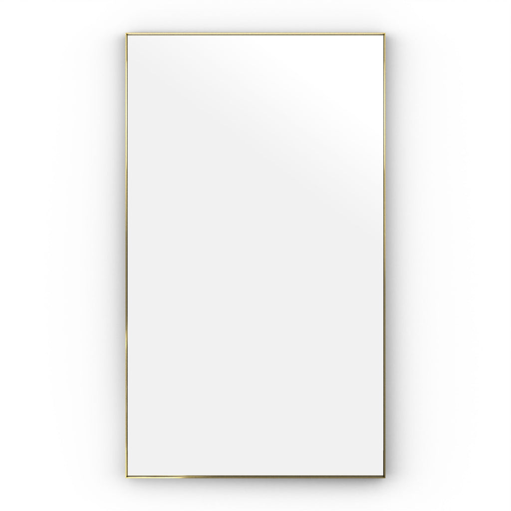 Newington Rectangular Mirror 120 Brushed Brass - 120x70cm