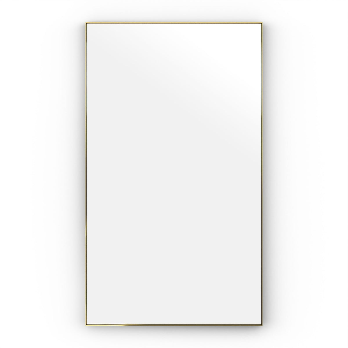 Newington Rectangular Mirror 120 Brushed Brass - 120x70cm