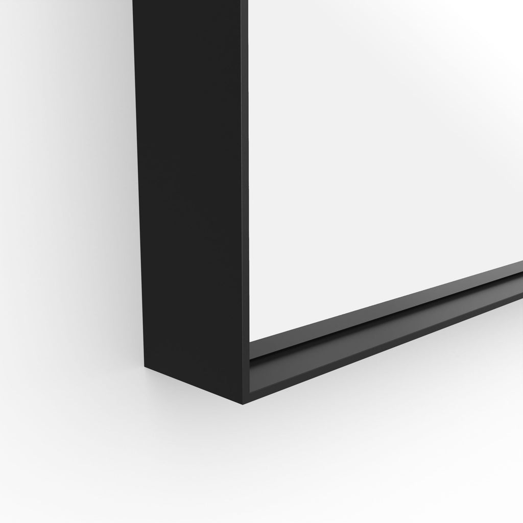 Newington Rectangular Mirror 120 Black - 120x70cm