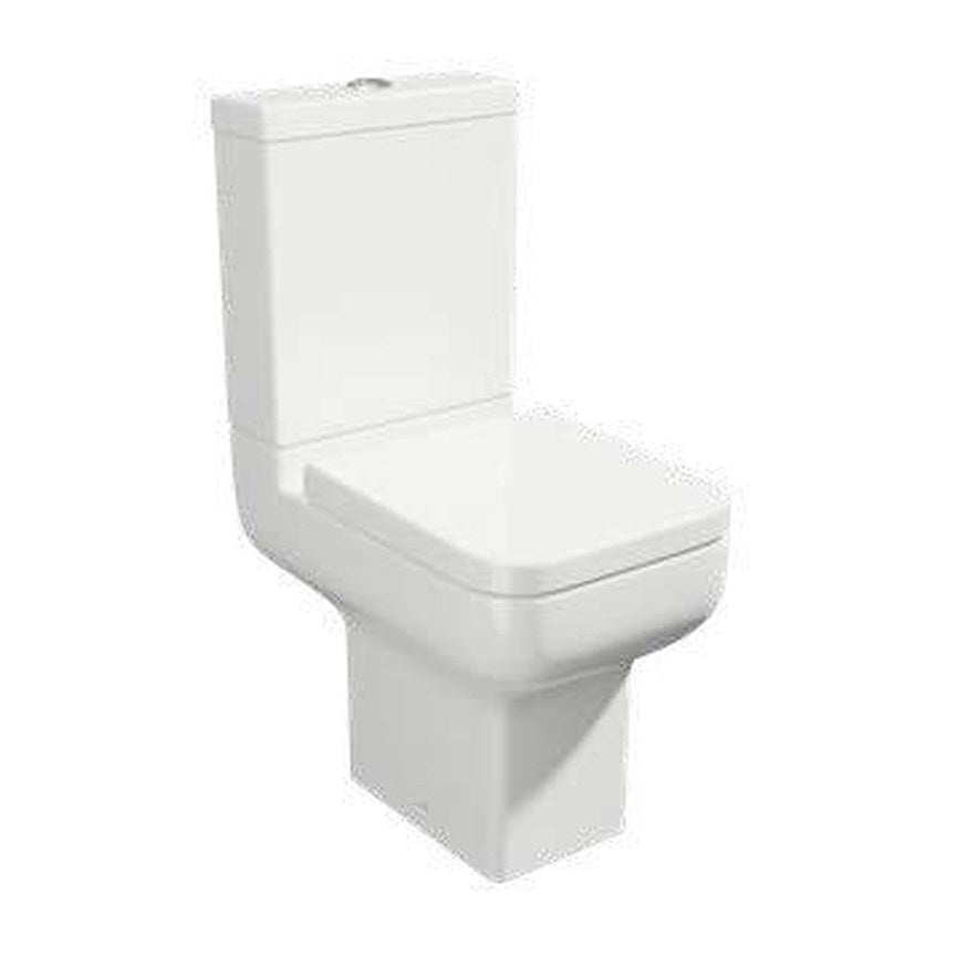 Opus Close Coupled Toilet – Open back short projection, 550mm soft close