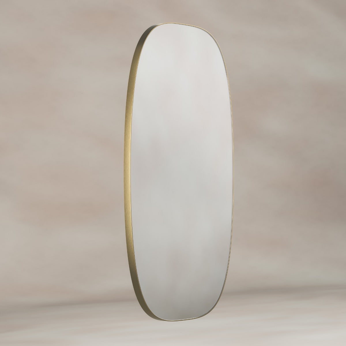 Oslo Barrel Mirror 45x80cm - Brushed Brass