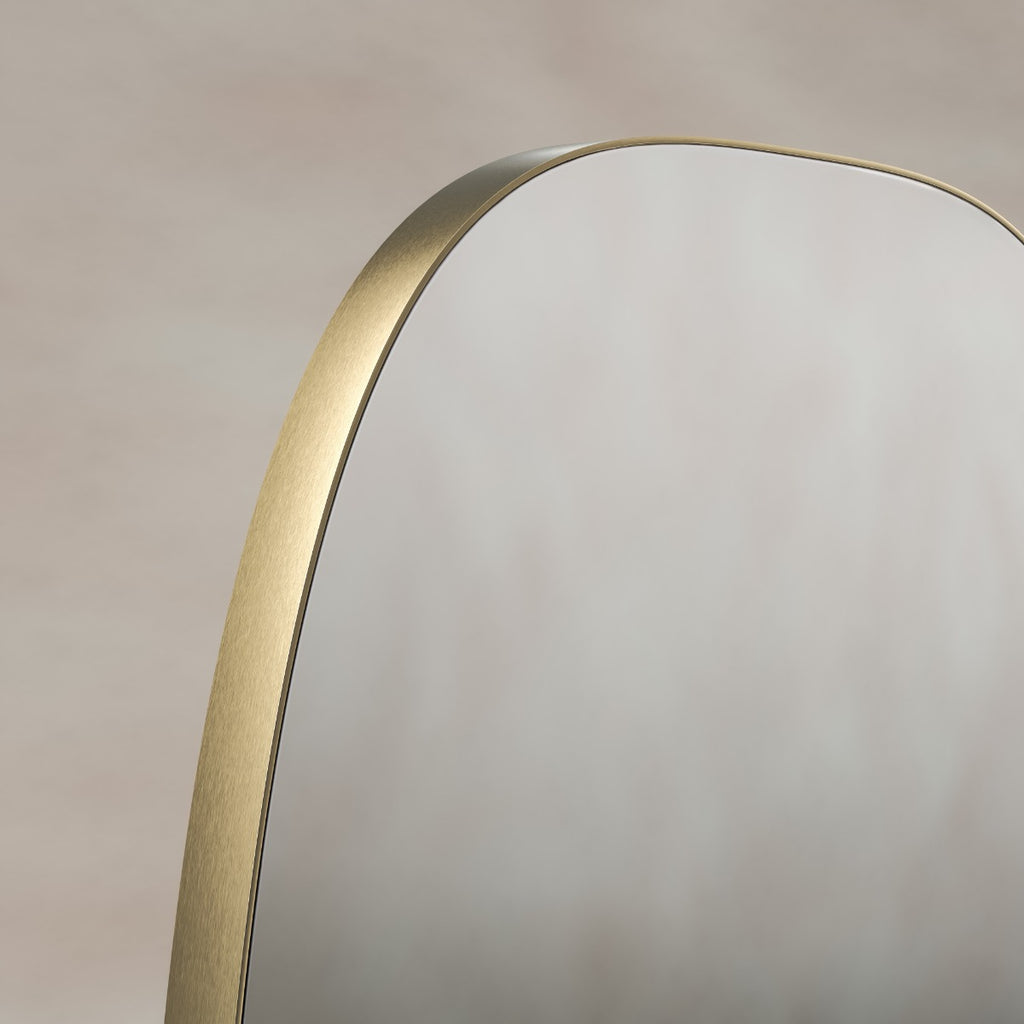 Oslo Barrel Mirror 45x80cm - Brushed Brass