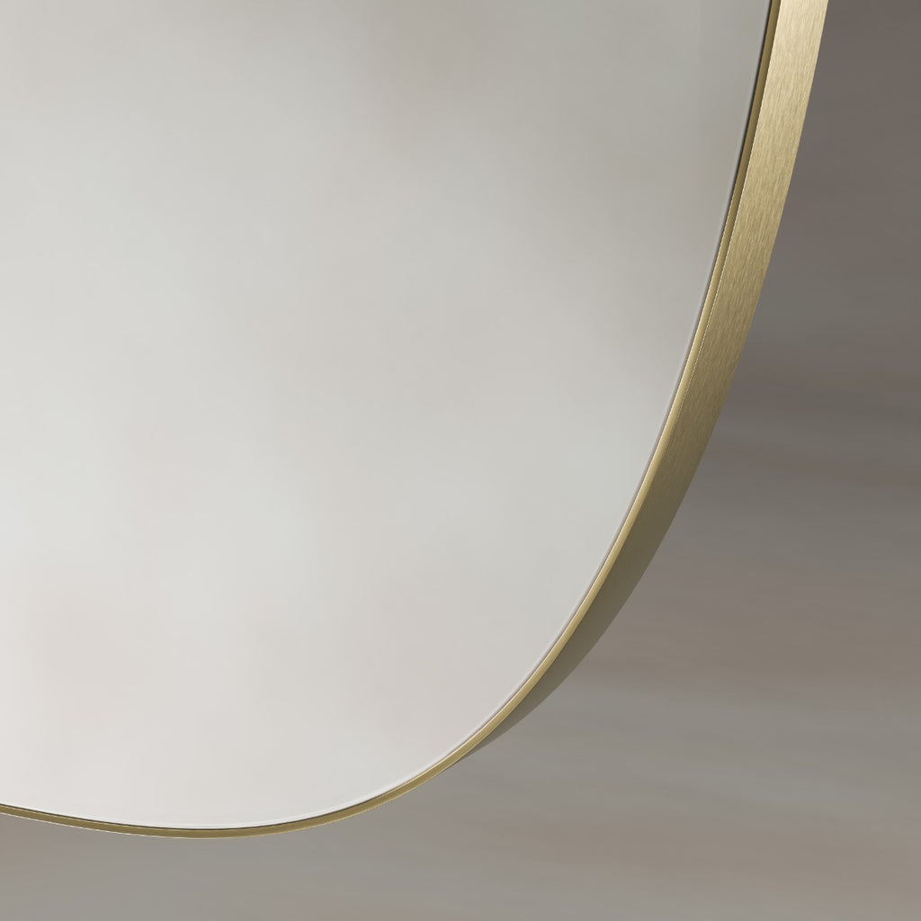 Oslo Barrel Mirror 45x80cm - Brushed Brass