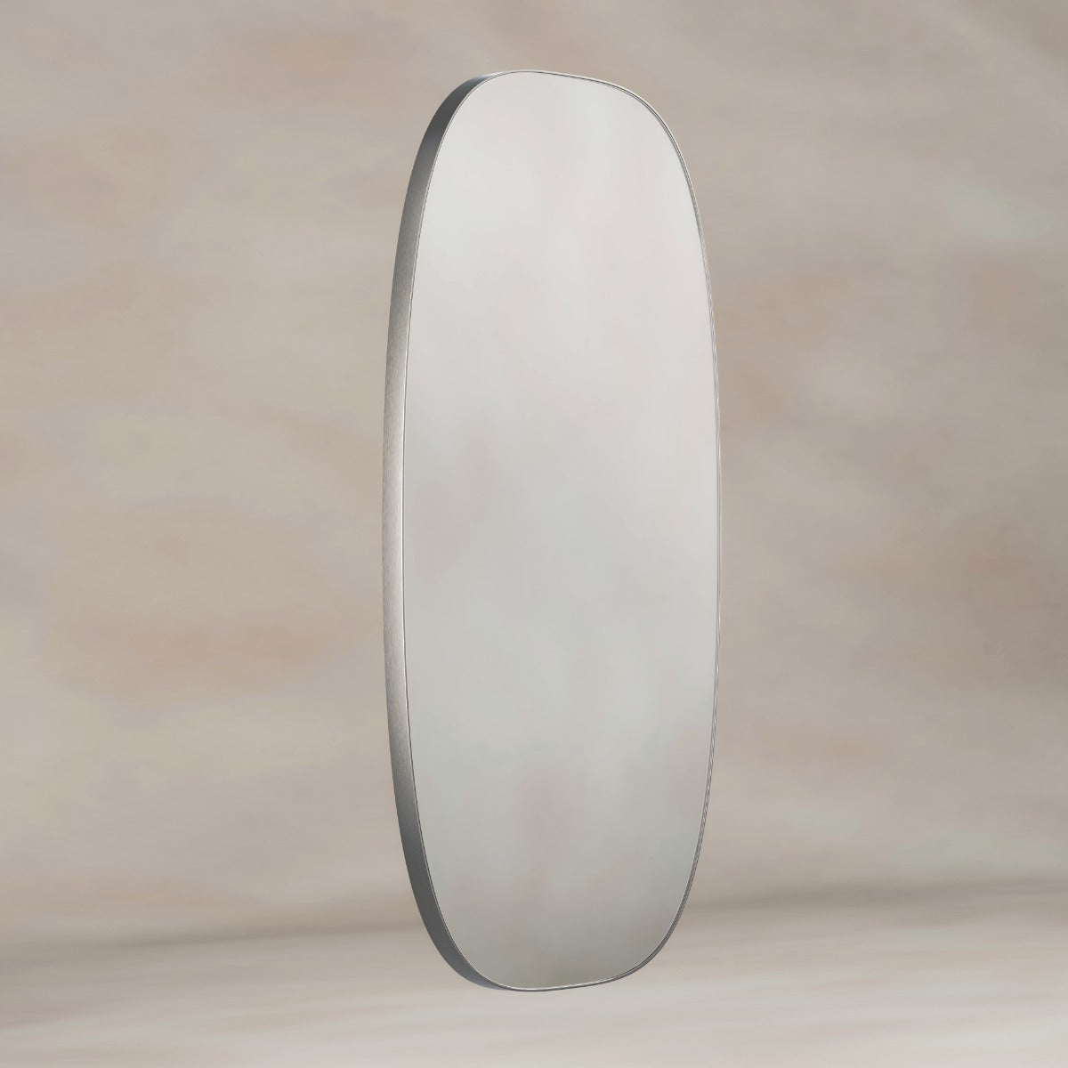Oslo Barrel Mirror 45x80cm - Brushed Nickel