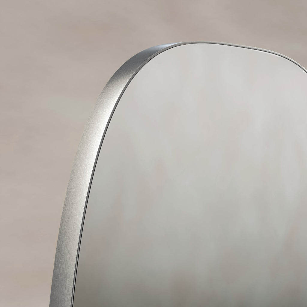Oslo Barrel Mirror 45x80cm - Brushed Nickel