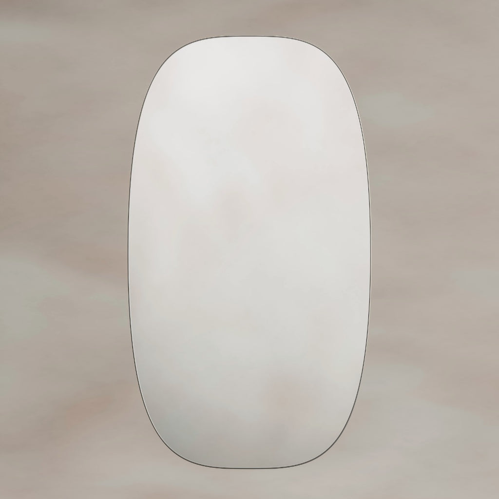 Oslo Barrel Mirror 45x80cm - Brushed Nickel
