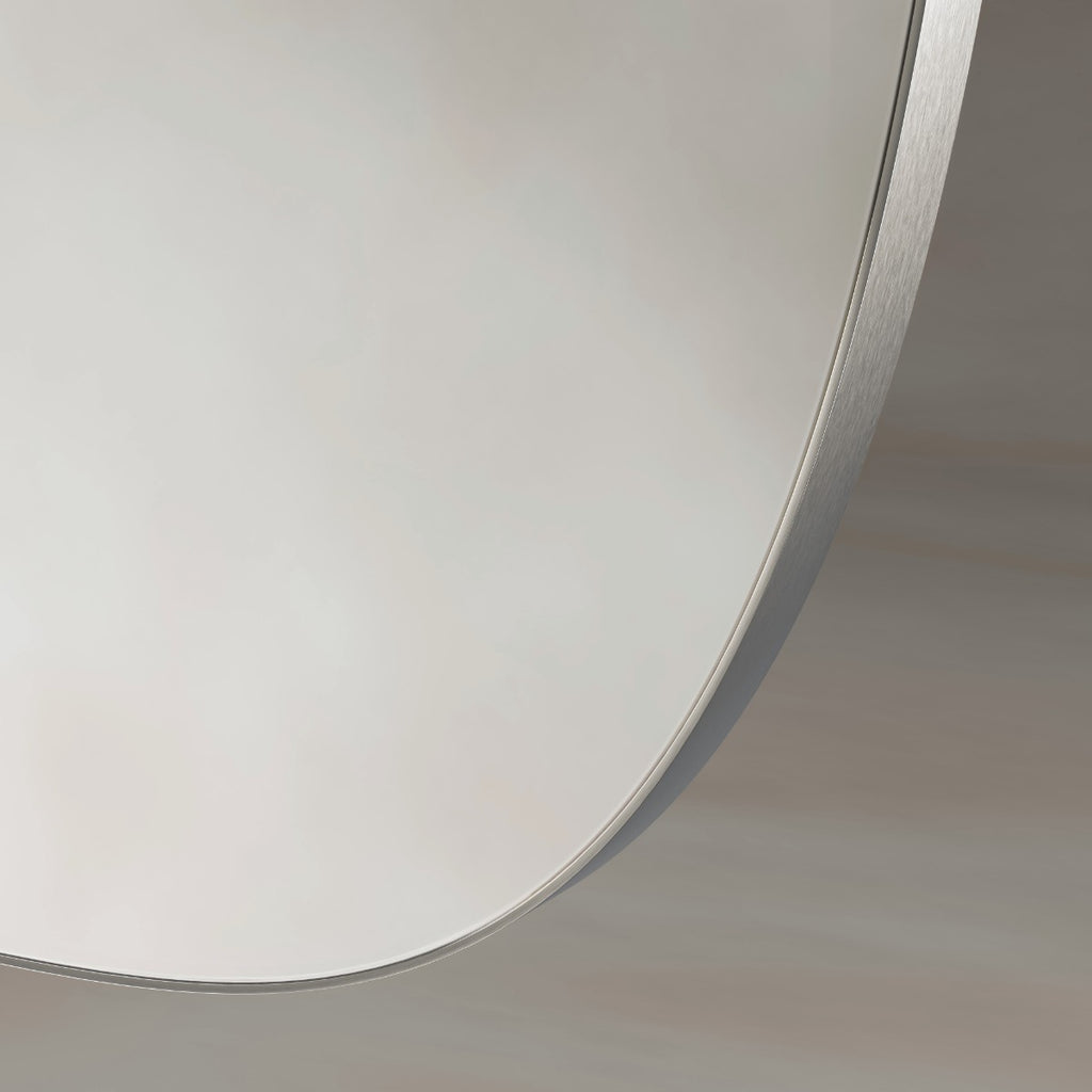 Oslo Barrel Mirror 45x80cm - Brushed Nickel