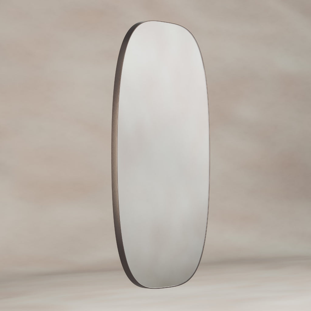 Oslo Barrel Mirror 45x80cm - Brushed Bronze