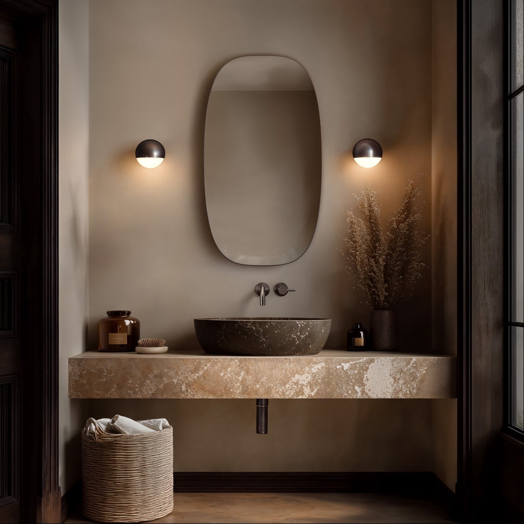 Oslo Barrel Mirror 45x80cm - Brushed Bronze