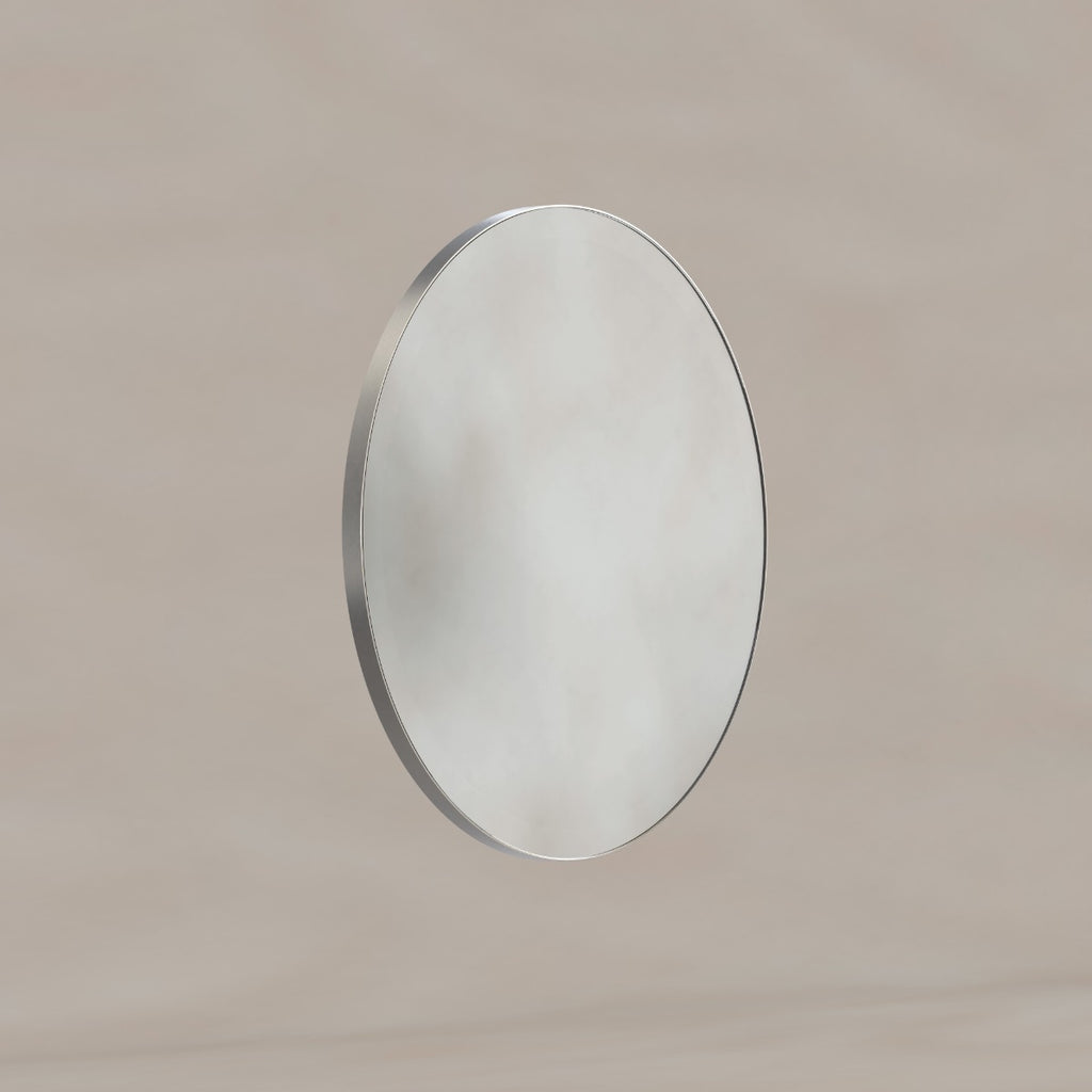 Oslo Round Mirror 60cm Brushed Nickel