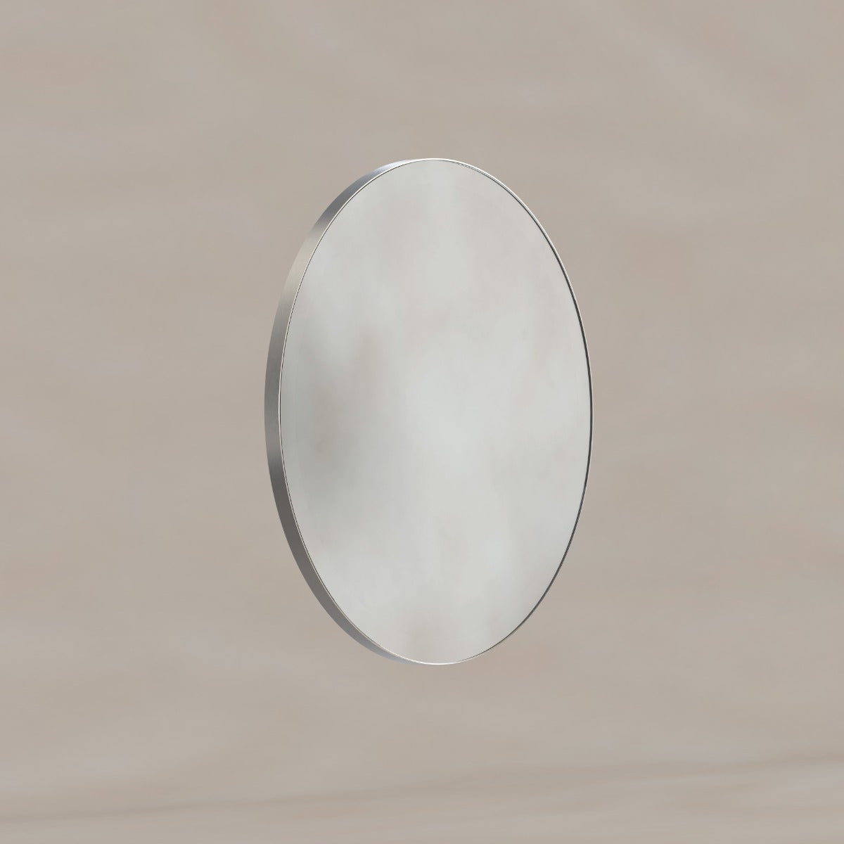 Oslo Round Mirror 60cm Brushed Nickel
