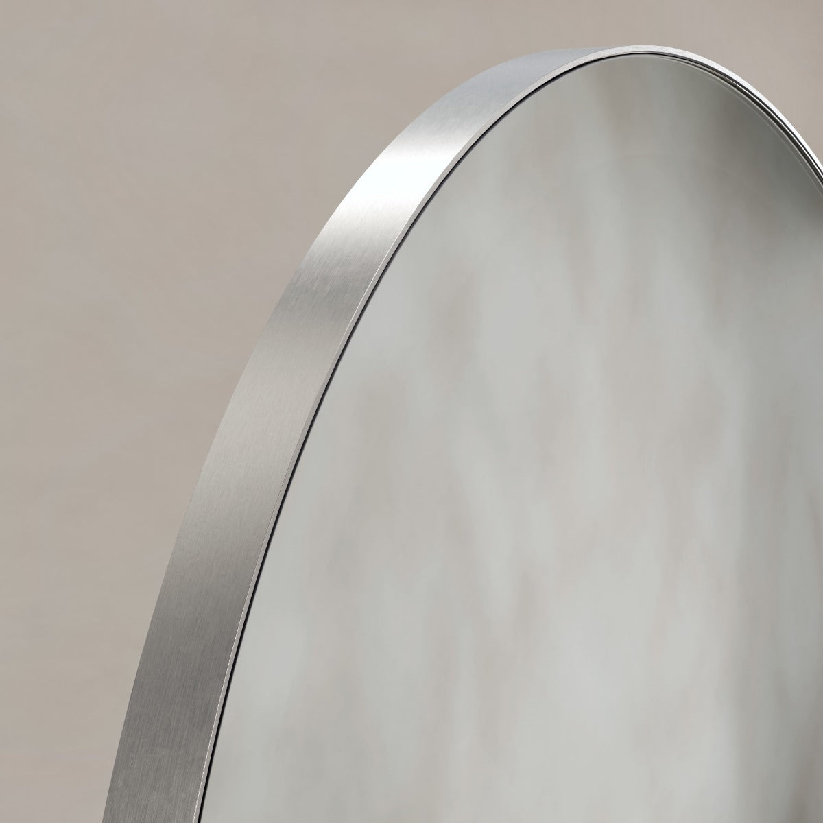 Oslo Round Mirror 60cm Brushed Nickel