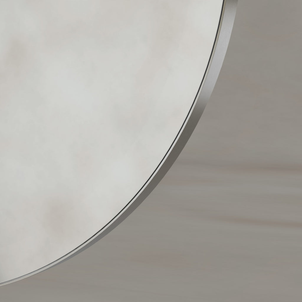Oslo Round Mirror 60cm Brushed Nickel