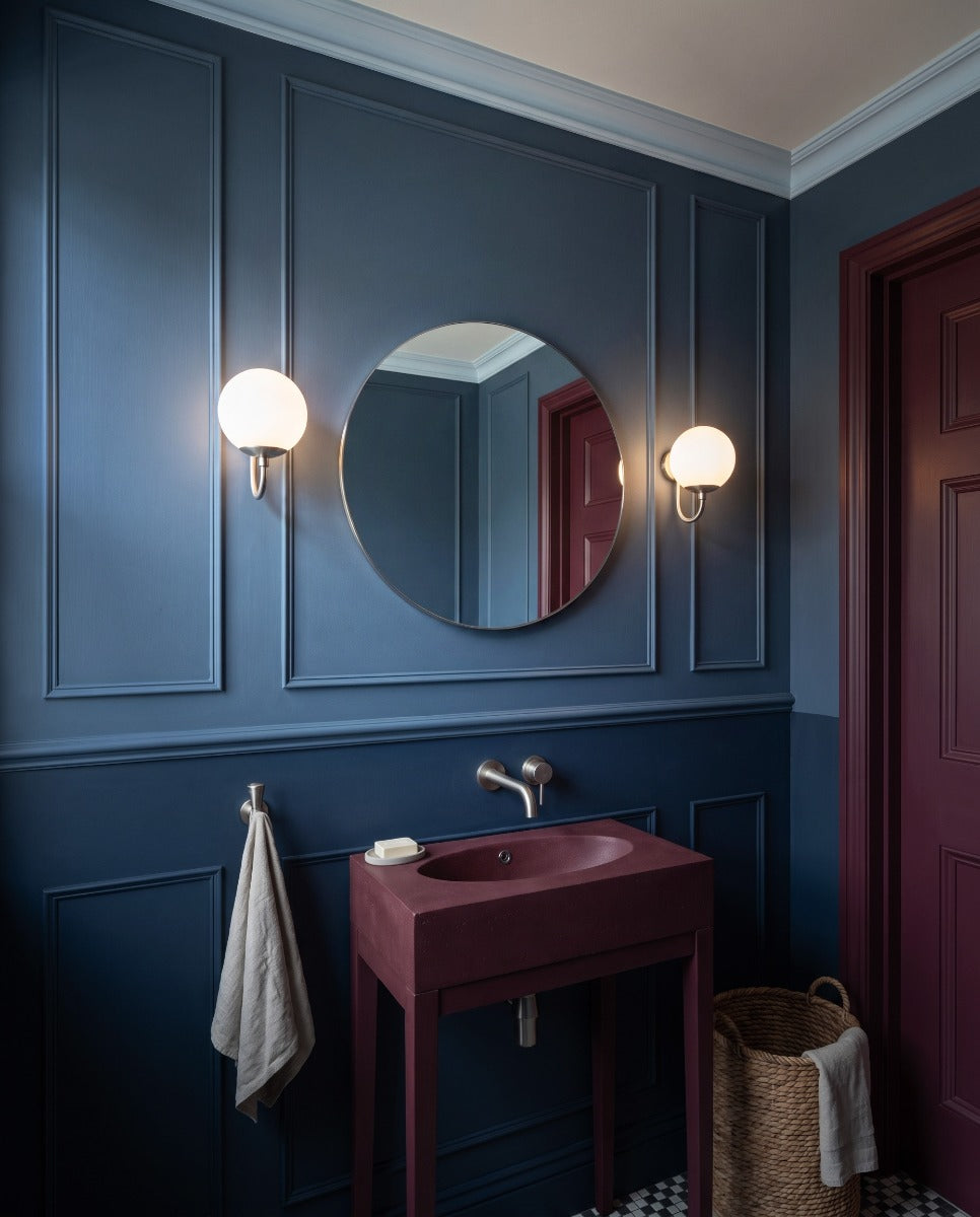 Oslo Round Mirror 60cm Brushed Nickel