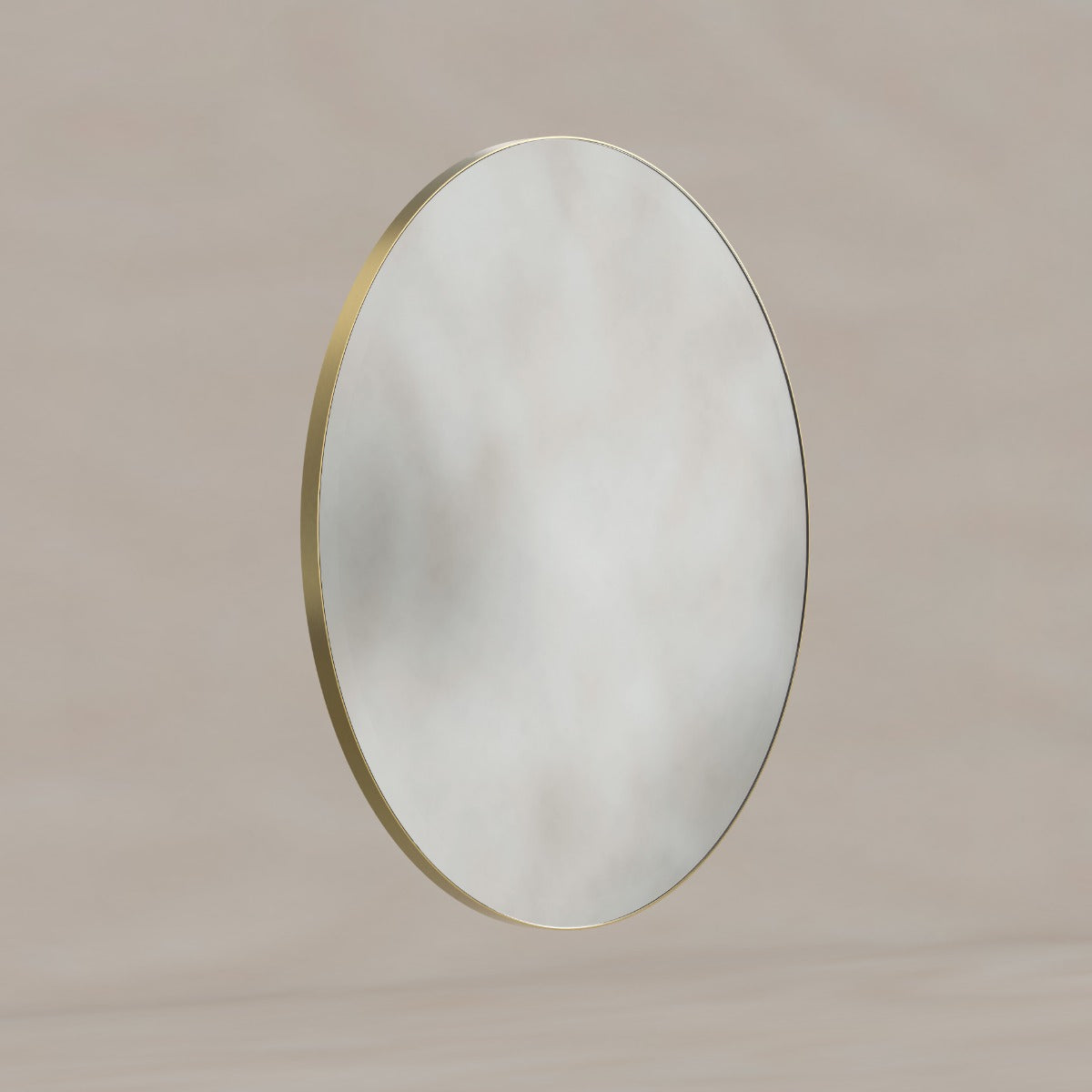 Oslo Round Mirror 80cm Brushed Brass