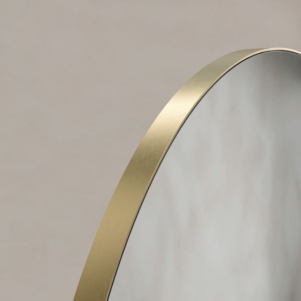 Oslo Round Mirror 80cm Brushed Brass