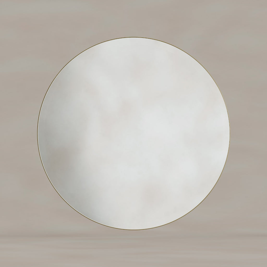 Oslo Round Mirror 80cm Brushed Brass