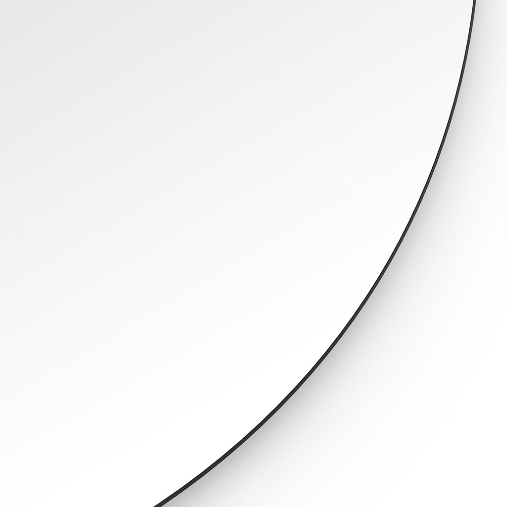 Oslo Round Mirror 80cm Black