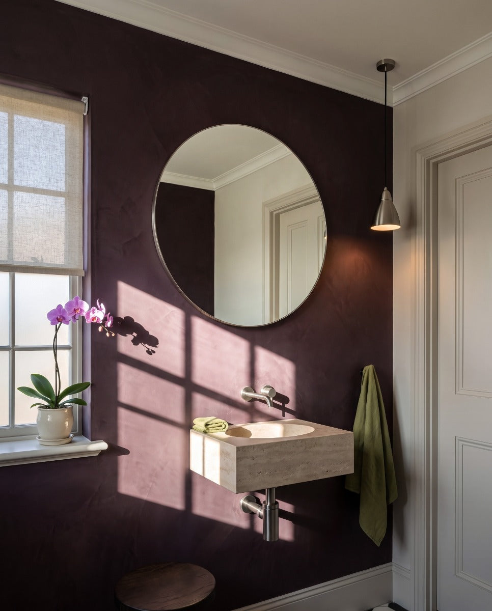 Oslo Round Mirror 80cm Brushed Nickel