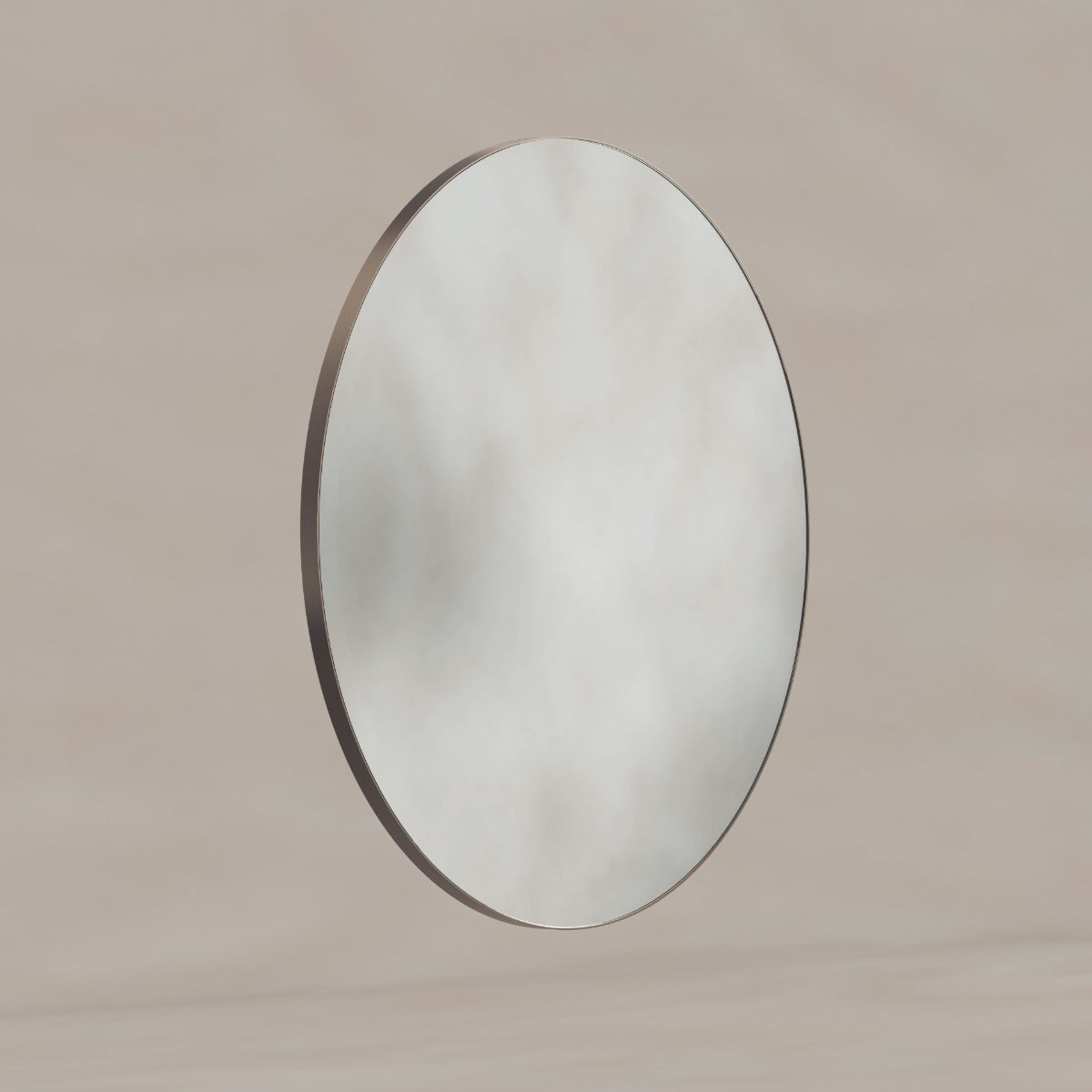 Oslo Round Mirror 80cm Brushed Bronze