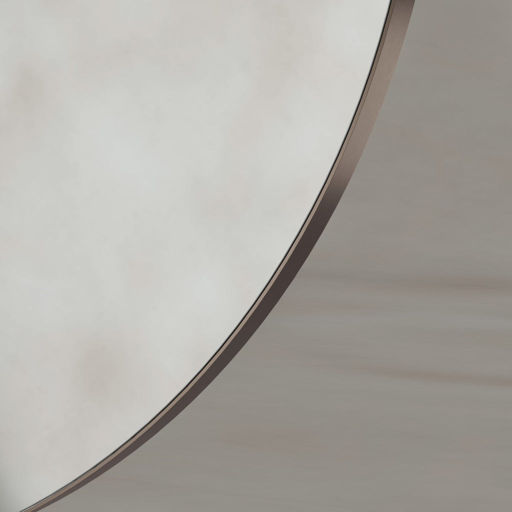 Oslo Round Mirror 80cm Brushed Bronze