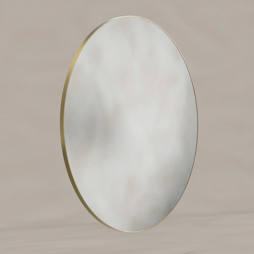Oslo Round Mirror 100cm Brushed Brass