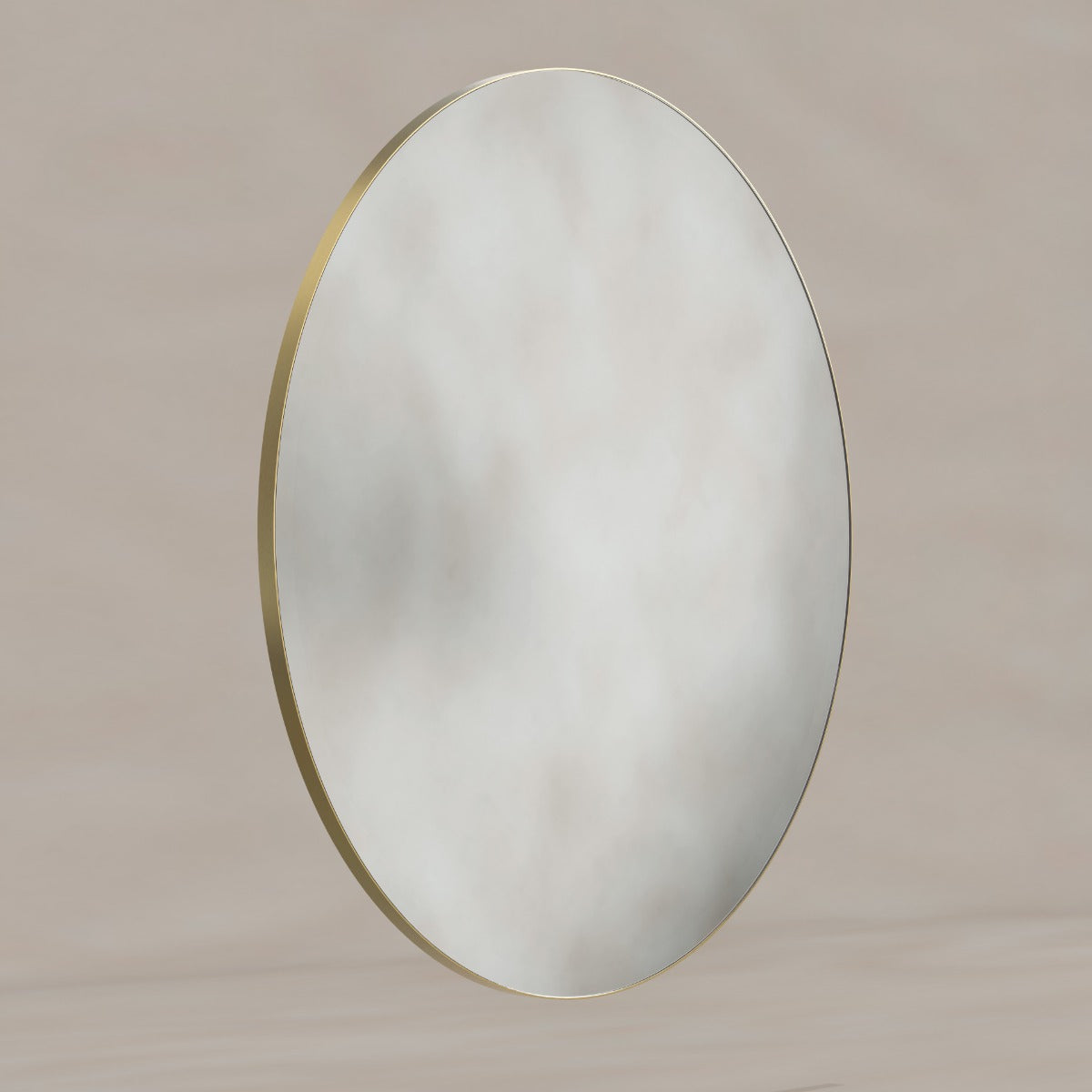 Oslo Round Mirror 100cm Brushed Brass