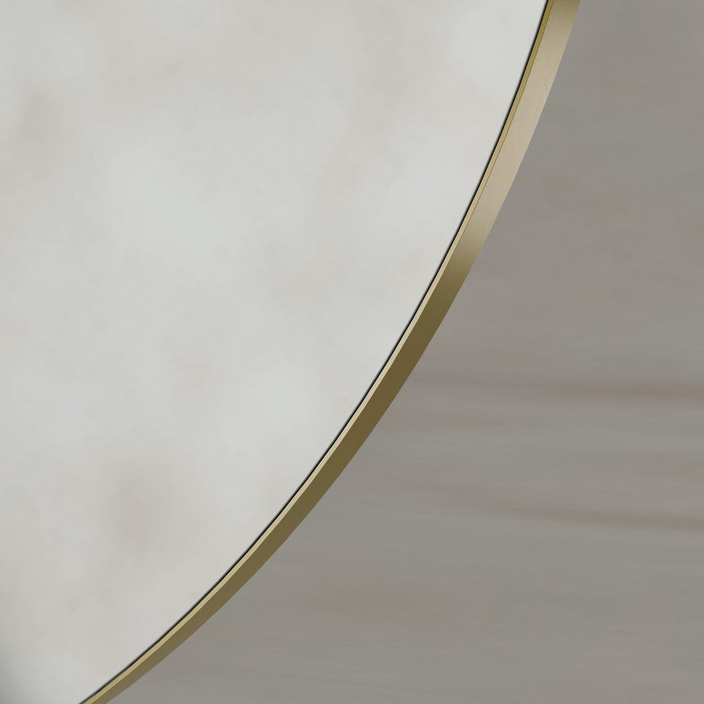 Oslo Round Mirror 100cm Brushed Brass