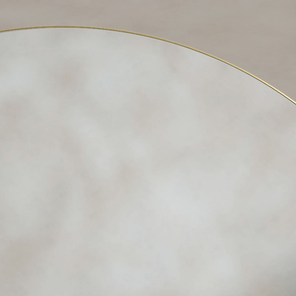 Oslo Round Mirror 100cm Brushed Brass