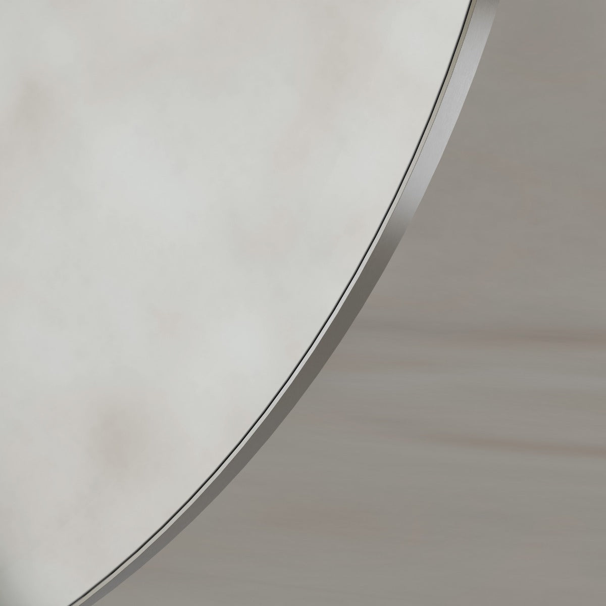 Oslo Round Mirror 100cm Brushed Nickel
