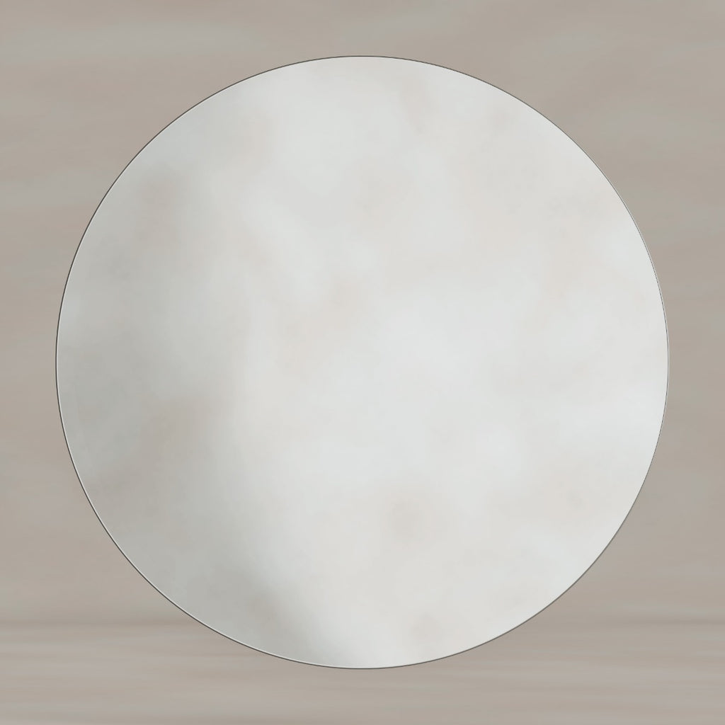 Oslo Round Mirror 100cm Brushed Nickel