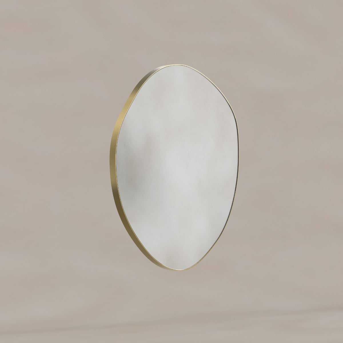 Oslo Organic Mirror 60cm Brushed Brass