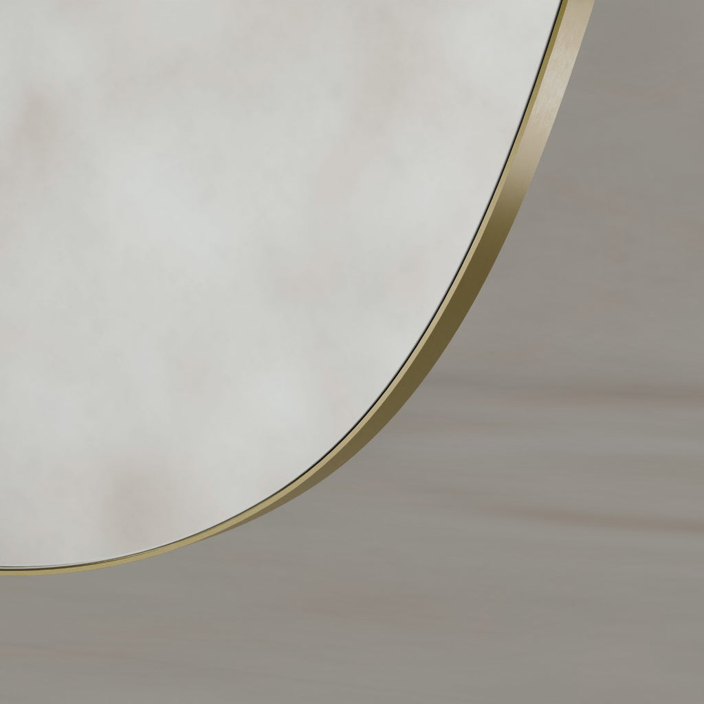 Oslo Organic Mirror 60cm Brushed Brass