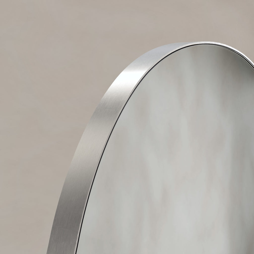 Oslo Organic Mirror 60cm Brushed Nickel