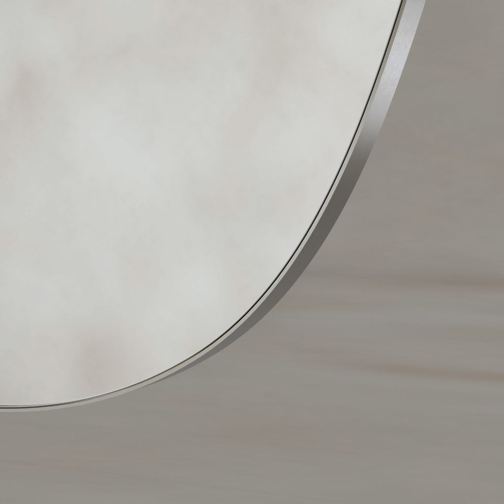 Oslo Organic Mirror 60cm Brushed Nickel