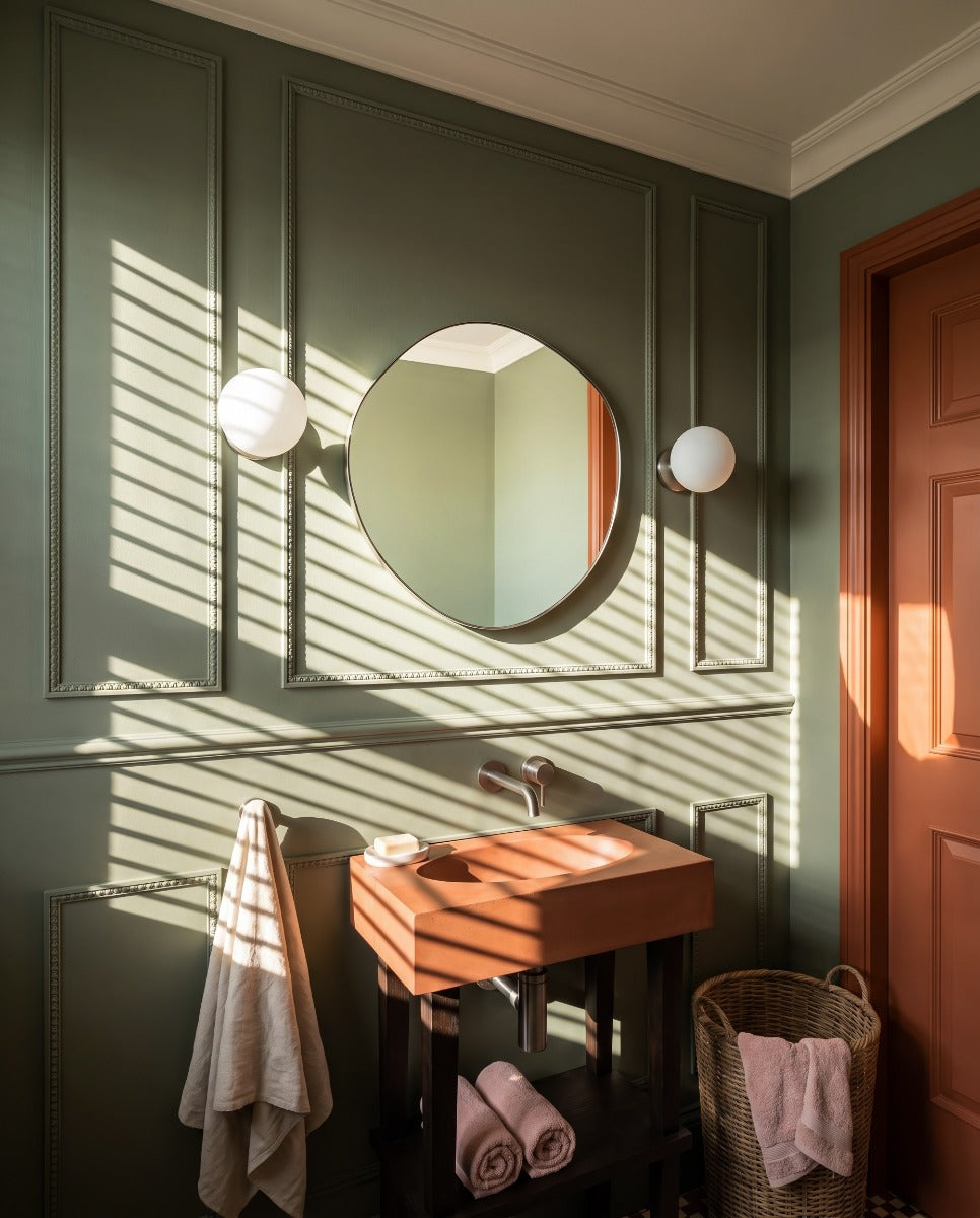 Oslo Organic Mirror 60cm Brushed Nickel