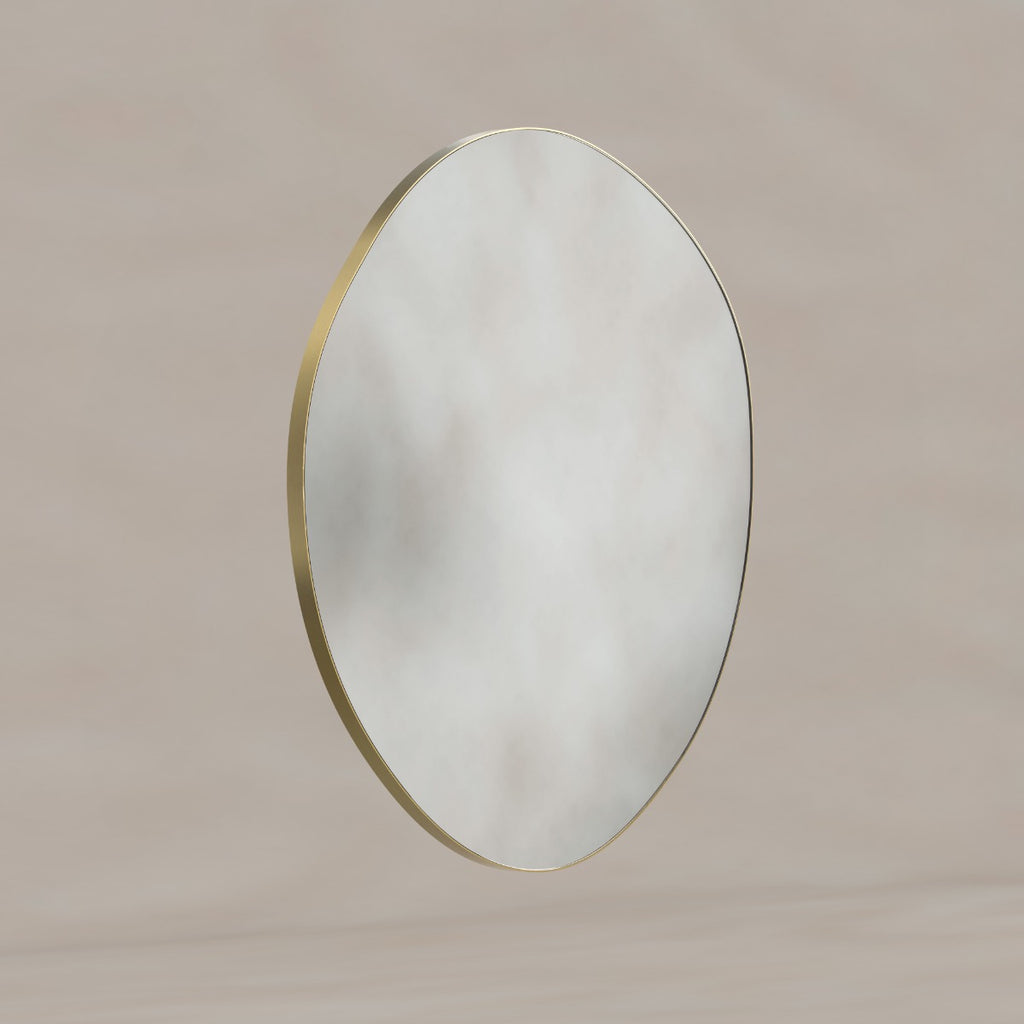 Oslo Organic Mirror 80cm Brushed Brass