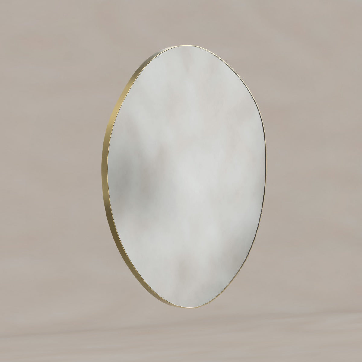 Oslo Organic Mirror 80cm Brushed Brass