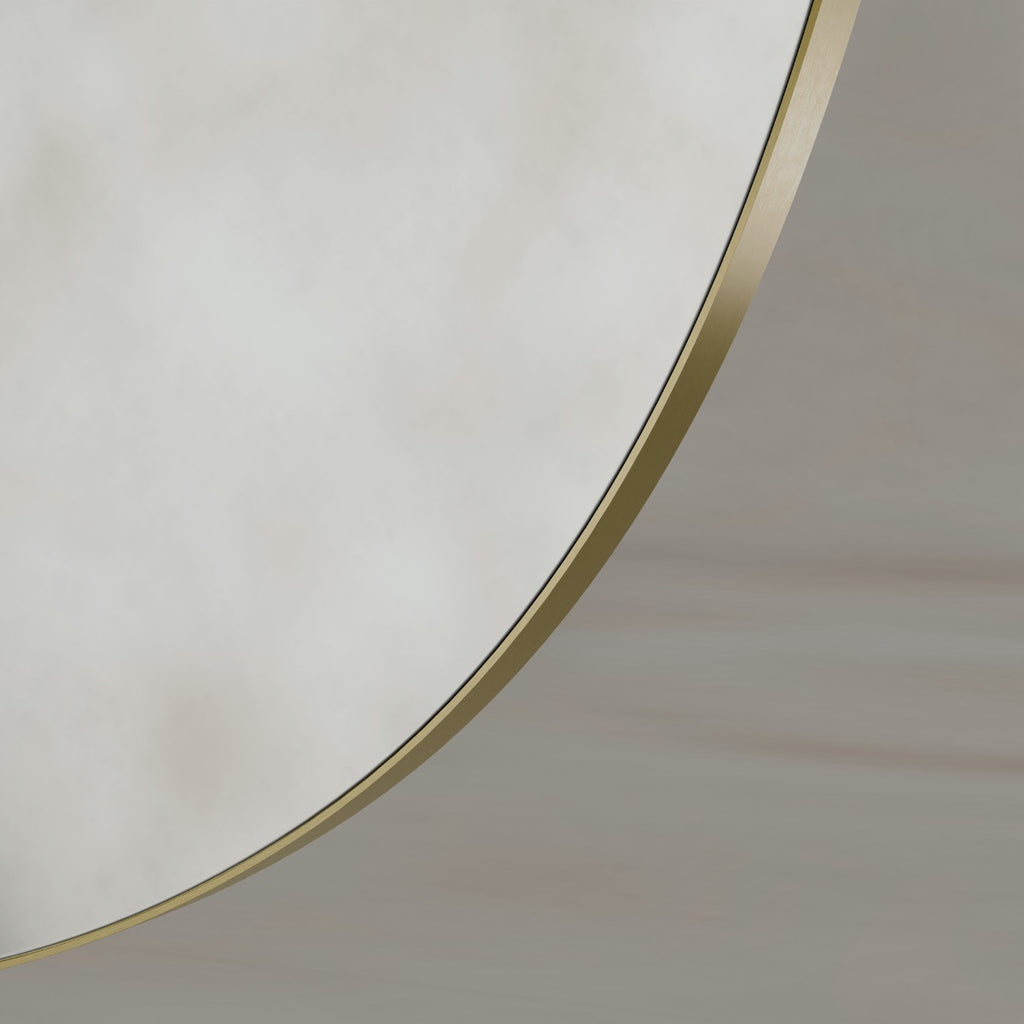Oslo Organic Mirror 80cm Brushed Brass