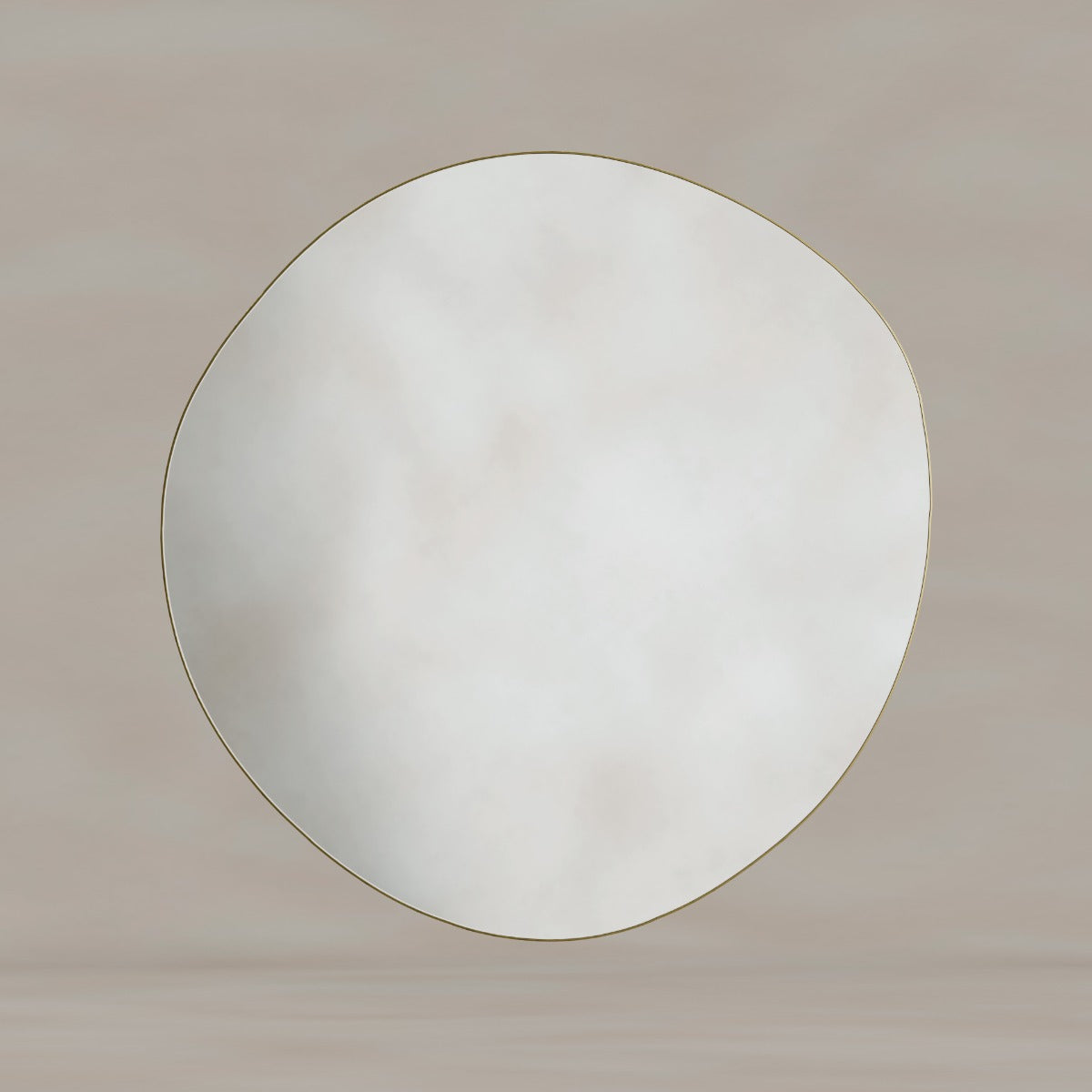 Oslo Organic Mirror 80cm Brushed Brass