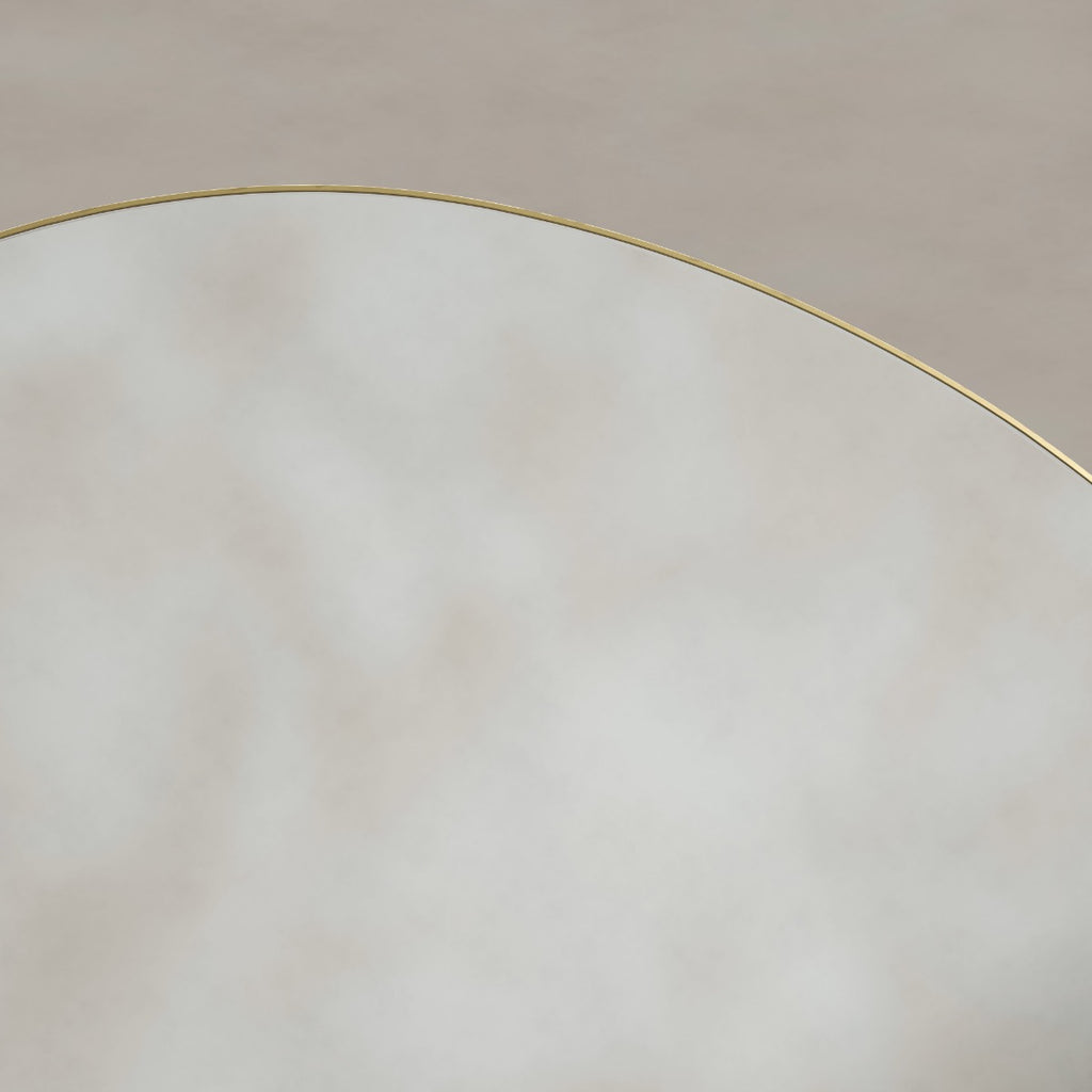 Oslo Organic Mirror 80cm Brushed Brass