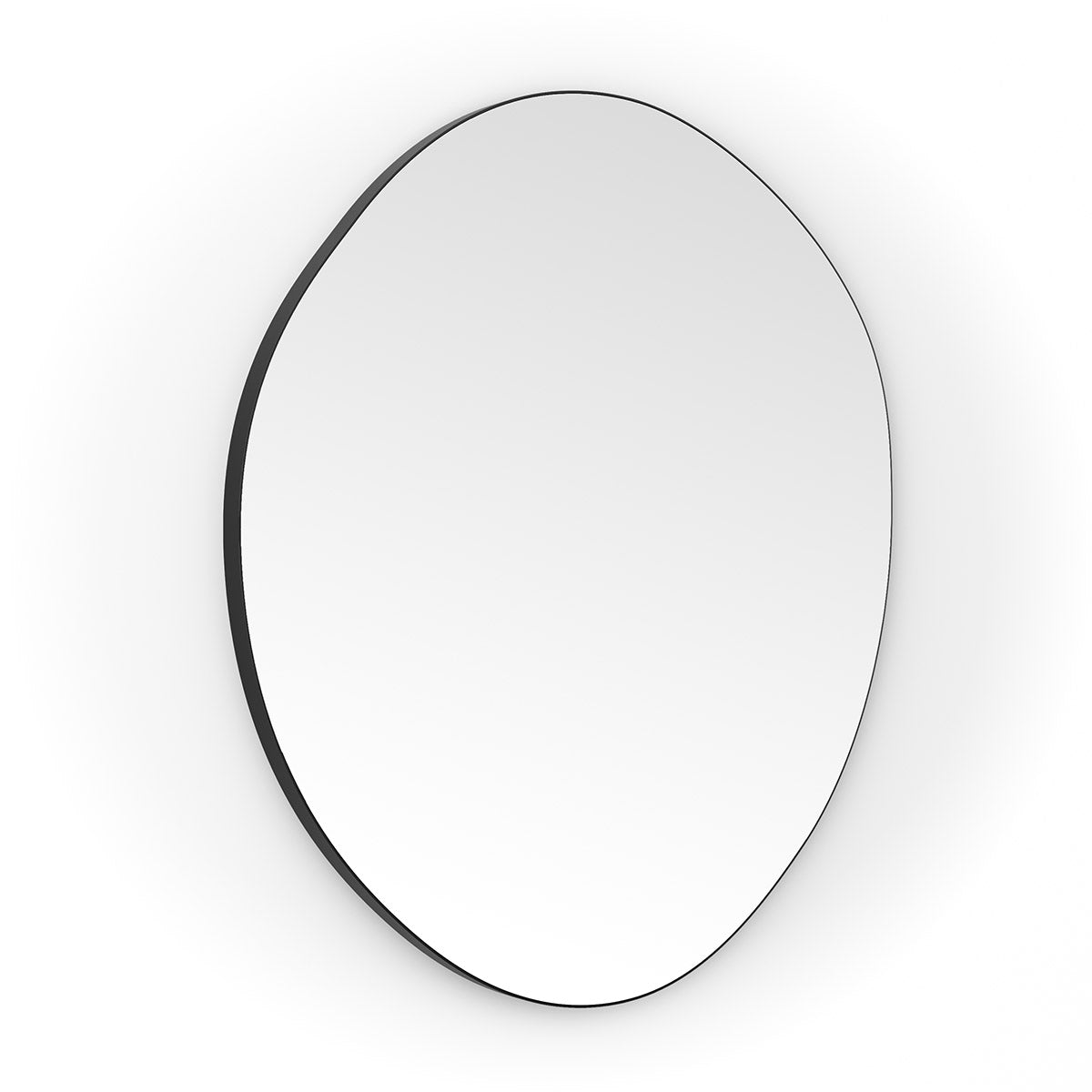 Oslo Organic Mirror 80cm Black
