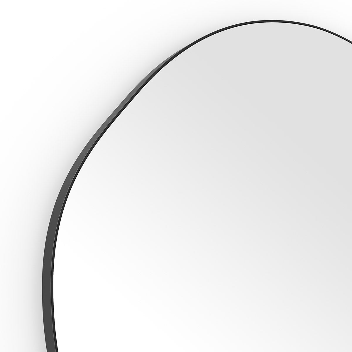 Oslo Organic Mirror 80cm Black