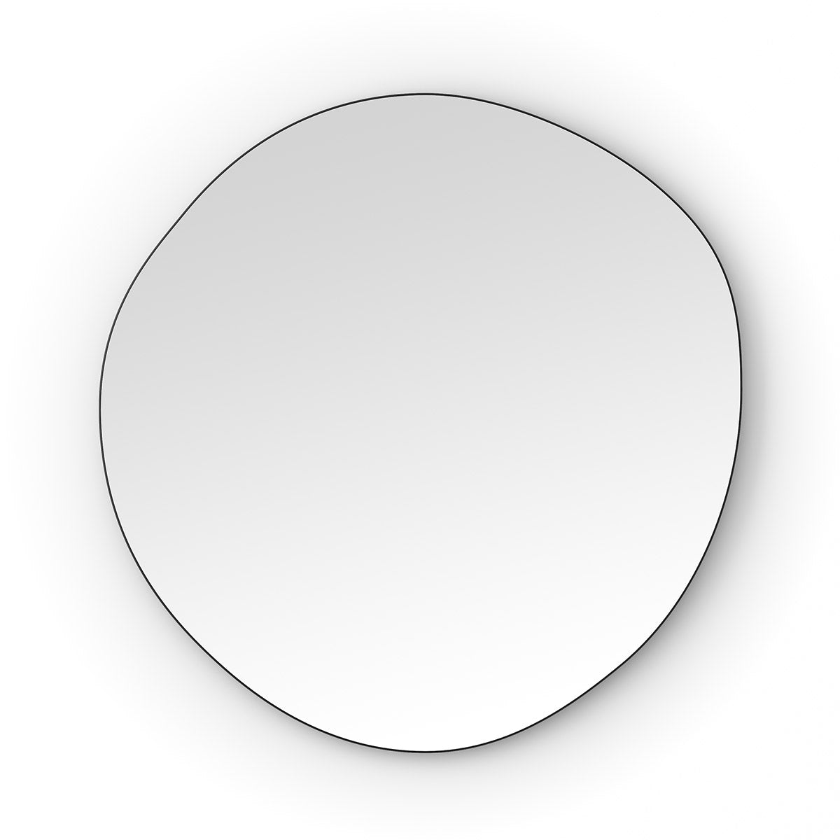 Oslo Organic Mirror 80cm Black