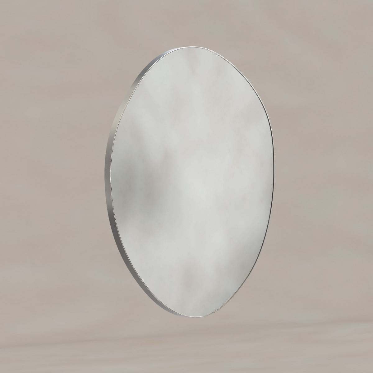 Oslo Organic Mirror 80cm Brushed Nickel