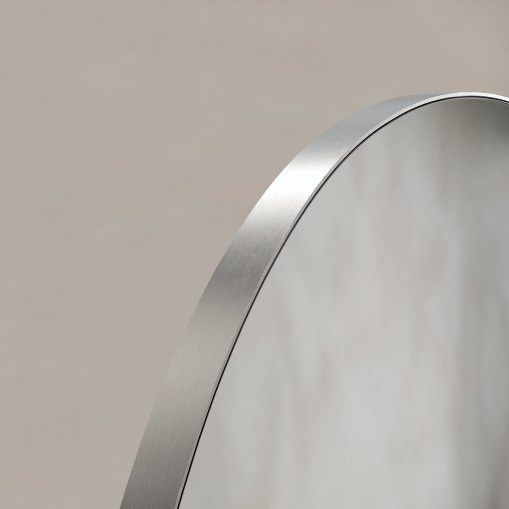 Oslo Organic Mirror 80cm Brushed Nickel