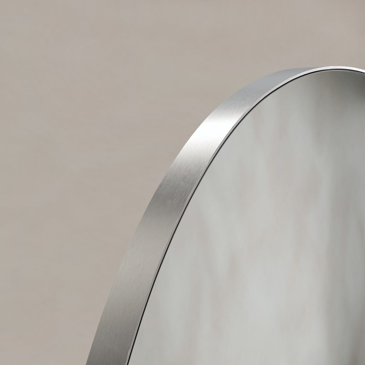Oslo Organic Mirror 80cm Brushed Nickel