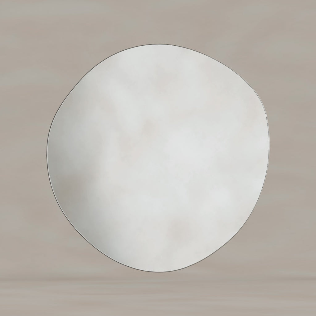 Oslo Organic Mirror 80cm Brushed Nickel