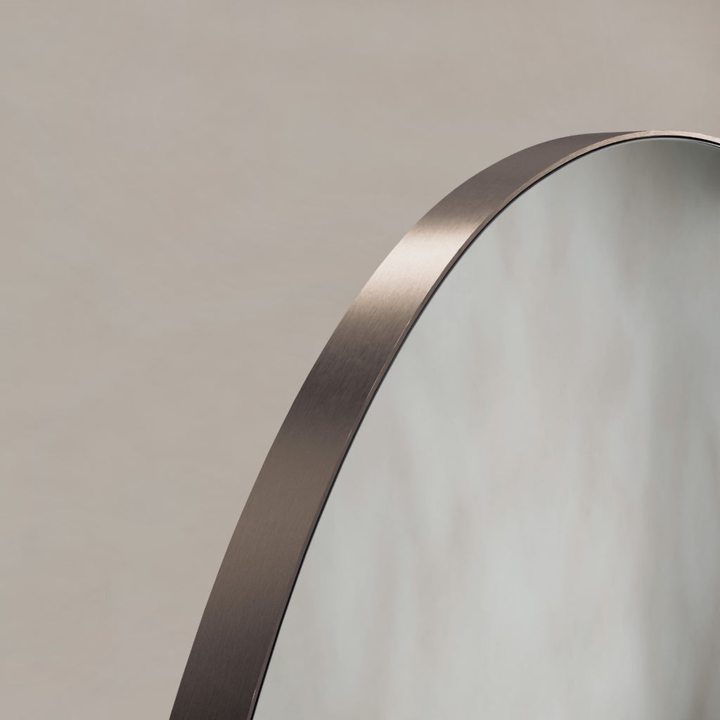 Oslo Organic Mirror 80cm Brushed Bronze